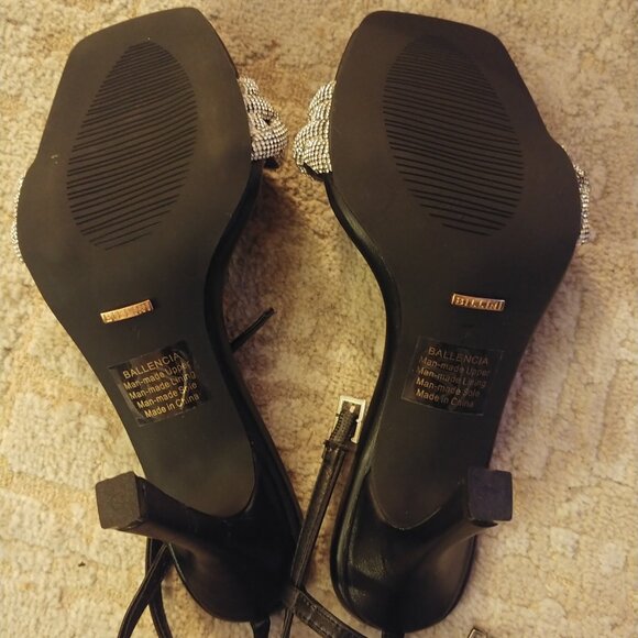BRAND NEW Hello Molly Ballencia Black-Diamante Billini Heels Size 7 - Picture 6 of 11